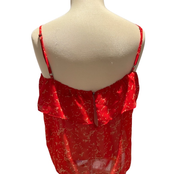 PATTERSON J KINCAID red pattern lightweight cami tank blouse - size XS - Picture 2 of 3